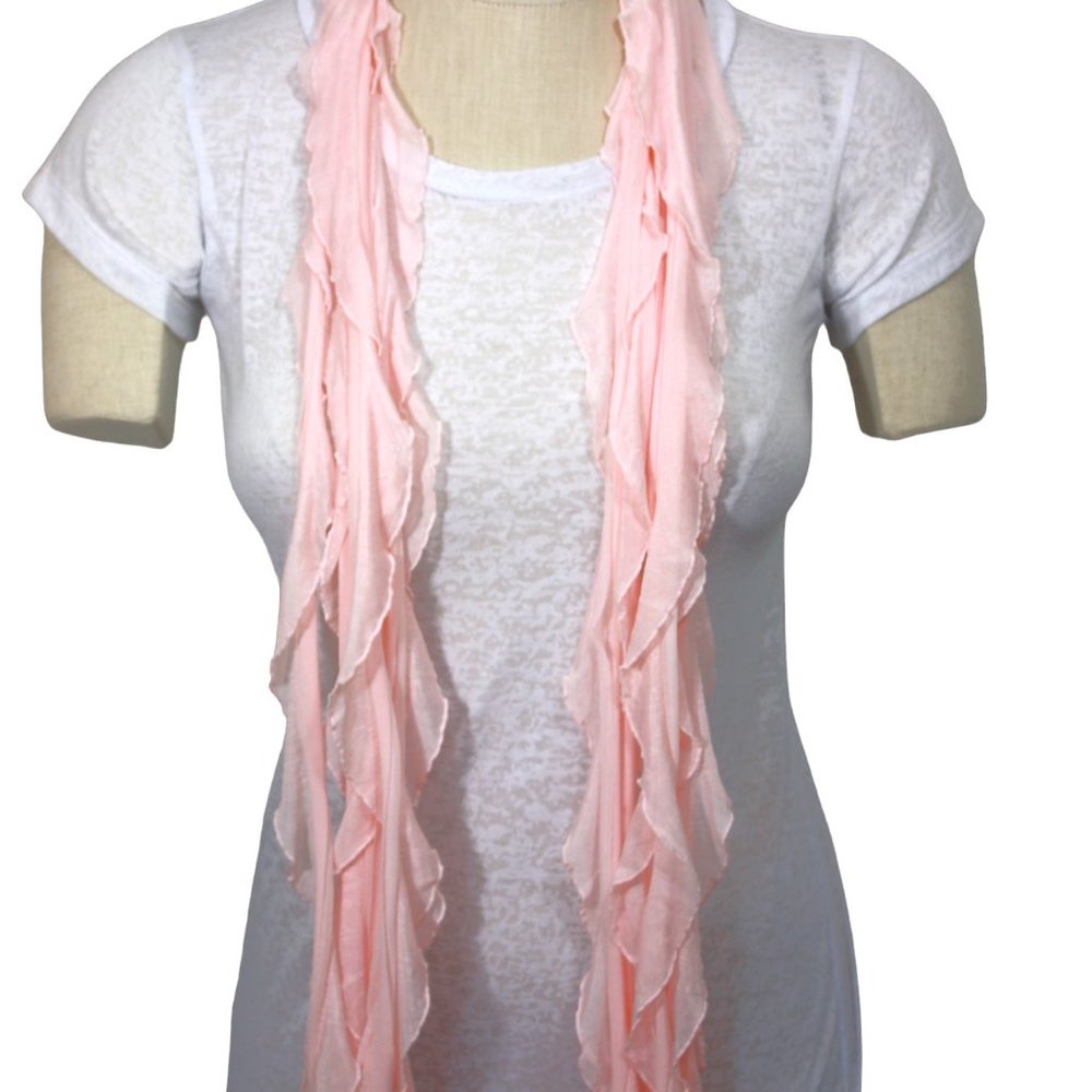 Baby Pink Flutter Scarf Lightweight Women Accessory Multiwear